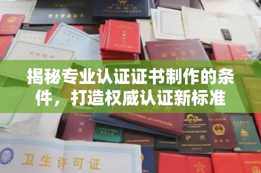 都昌揭秘专业认证证书制作的条件，打造权威认证新标准