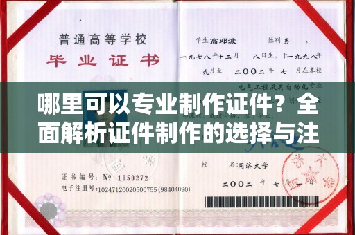 都昌哪里可以专业制作证件？全面解析证件制作的选择与注意事项